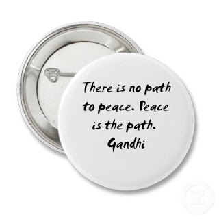 Gandhi peace button