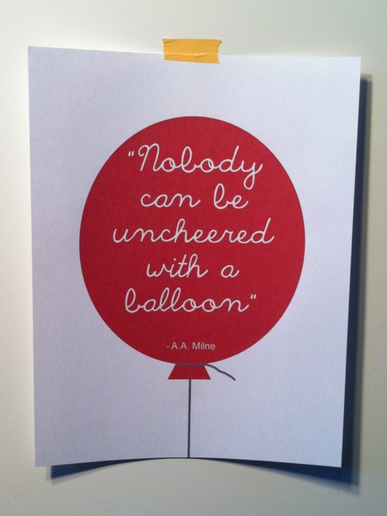 quote - balloon - AA Milne